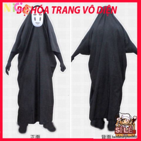 Bộ Trang Phục Halloween Vô Diện Cho Trẻ Em - Phong Cách Hacker Từ Spirited Away - Cosplay Độc Đáo Cho Bé Gái & Bé Trai