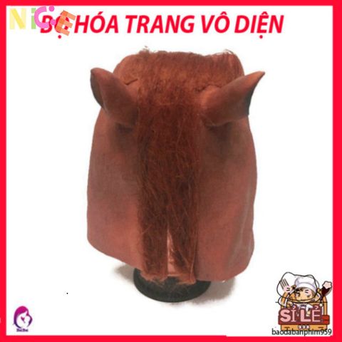 Mặt Nạ Ngựa Latex Độc Đáo - Phụ Kiện Halloween Cho Tiệc Hóa Trang, Dành Cho Người Lớn và Trẻ Em