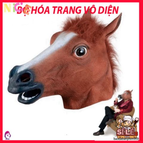 Mặt Nạ Ngựa Latex Độc Đáo - Phụ Kiện Halloween Cho Tiệc Hóa Trang, Dành Cho Người Lớn và Trẻ Em