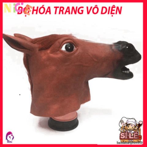 Mặt Nạ Ngựa Latex Độc Đáo - Phụ Kiện Halloween Cho Tiệc Hóa Trang, Dành Cho Người Lớn và Trẻ Em
