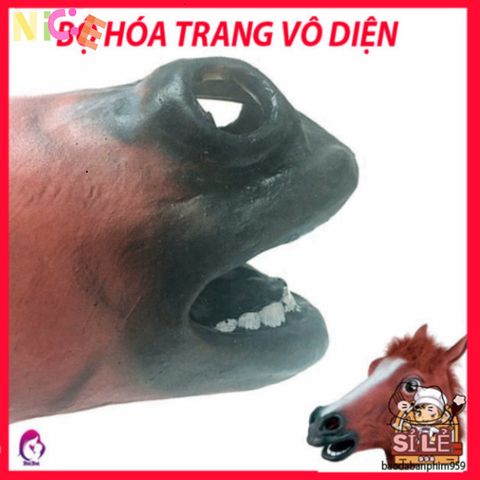 Mặt Nạ Ngựa Latex Độc Đáo - Phụ Kiện Halloween Cho Tiệc Hóa Trang, Dành Cho Người Lớn và Trẻ Em