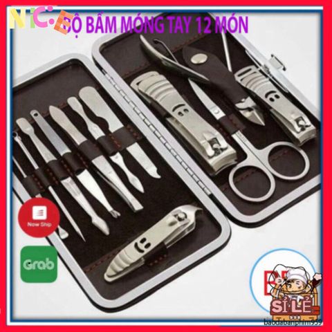Bộ Dụng Cụ Làm Nail 12 Món Cao Cấp - Dụng Cụ Chăm Sóc Móng Tay Tiện Ích Tại Nhà, Quà Tặng Tuyệt Vời Cho Tín Đồ Làm Đẹp