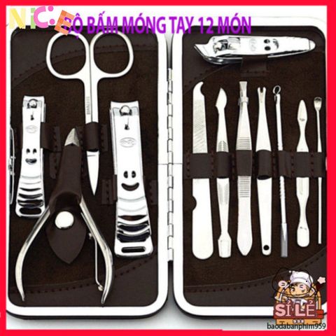 Bộ Dụng Cụ Chăm Sóc Móng Tay 12 Món Inox Cao Cấp - Đẹp Mắt và Tiện Lợi Chăm Sóc Sức Khỏe Móng Tại Nhà
