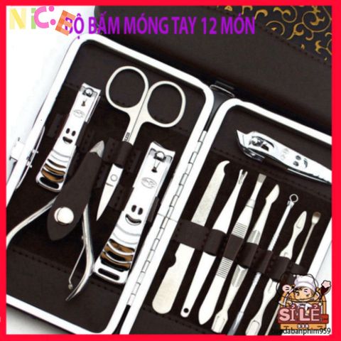 Bộ Dụng Cụ Chăm Sóc Móng Tay 12 Món Inox Cao Cấp - Đẹp Mắt và Tiện Lợi Chăm Sóc Sức Khỏe Móng Tại Nhà