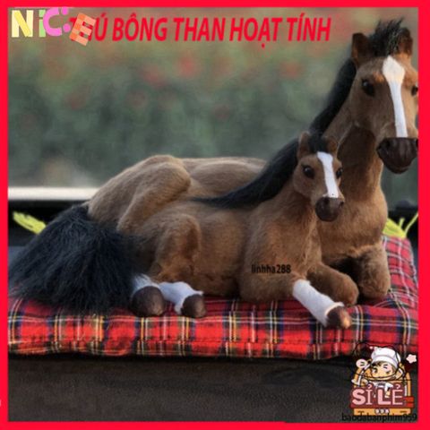 Thú Bông Ngựa Đôi Hút Mùi - Mềm Mại, Lõi Than Hoạt Tính Lọc Không Khí, Phụ Kiện Trang Trí Ô Tô Đáng Yêu