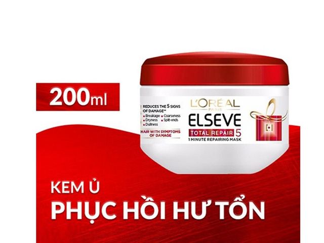 Kem Ủ Tóc L'Oreal 200ml - Phục Hồi Tóc Hư Tổn, Dưỡng Ẩm Sâu, Giúp Tóc Mềm Mượt & Bóng Đẹp - Sản Phẩm Chính Hãng