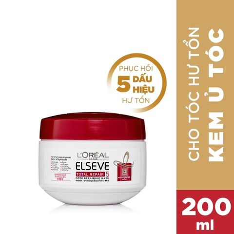 Kem Ủ Tóc L'Oreal 200ml - Phục Hồi Tóc Hư Tổn, Dưỡng Ẩm Sâu, Giúp Tóc Mềm Mượt & Bóng Đẹp - Sản Phẩm Chính Hãng