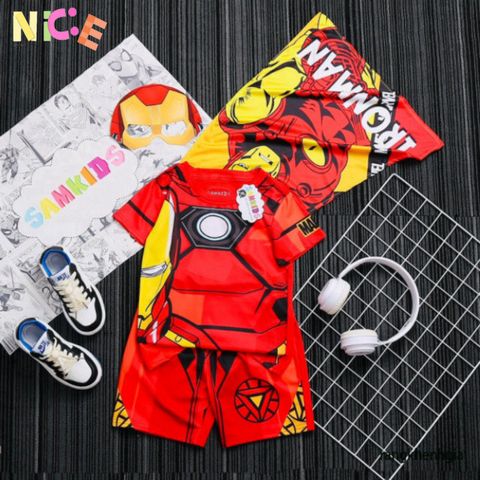 Bộ Trang Phục Siêu Anh Hùng Cho Trẻ Em - Áo Choàng, Mặt Nạ, Quần Lót Thun Cotton - Cho Bé Yêu Thích Người Nhện, Người Sắt, Siêu Nhân