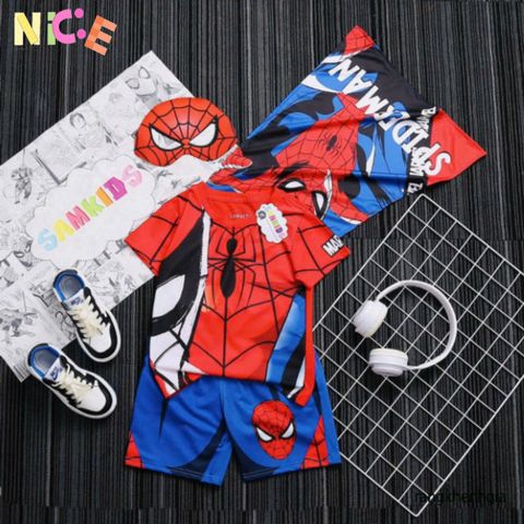 Bộ Trang Phục Siêu Anh Hùng Cho Trẻ Em - Áo Choàng, Mặt Nạ, Quần Lót Thun Cotton - Cho Bé Yêu Thích Người Nhện, Người Sắt, Siêu Nhân