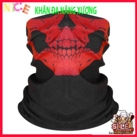 Khẩu Trang 3D Đầu Lâu Phong Cách Hầm Hố - Khăn Đa Năng Thể Thao Chống Nắng, Chống Lạnh, Phụ Kiện Cá Tính Cho Người Yêu Thích Phiêu Lưu