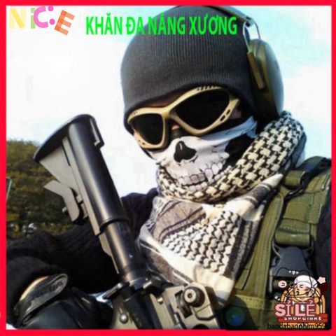 Khẩu Trang 3D Đầu Lâu Phong Cách Hầm Hố - Khăn Đa Năng Thể Thao Chống Nắng, Chống Lạnh, Phụ Kiện Cá Tính Cho Người Yêu Thích Phiêu Lưu