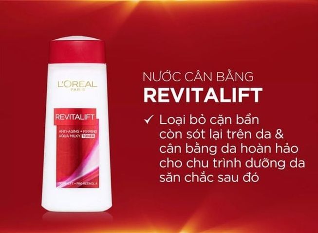 Nước Hoa Hồng Loreal Revitalift Aqua Milky 200ml - Dành Cho Mọi Loại Da, Săn Chắc Da, Giảm Nếp Nhăn, Dưỡng Ẩm Tự Nhiên