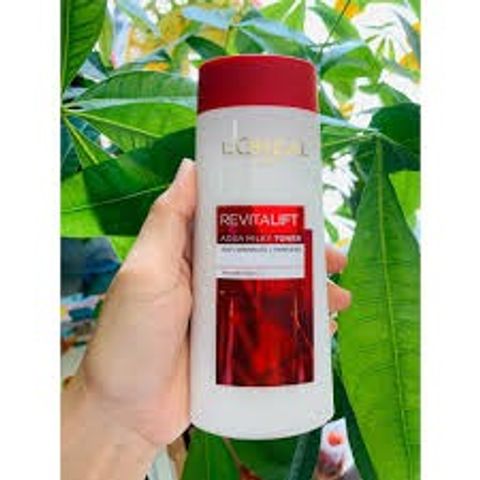 Nước Hoa Hồng Loreal Revitalift Aqua Milky 200ml - Dành Cho Mọi Loại Da, Săn Chắc Da, Giảm Nếp Nhăn, Dưỡng Ẩm Tự Nhiên