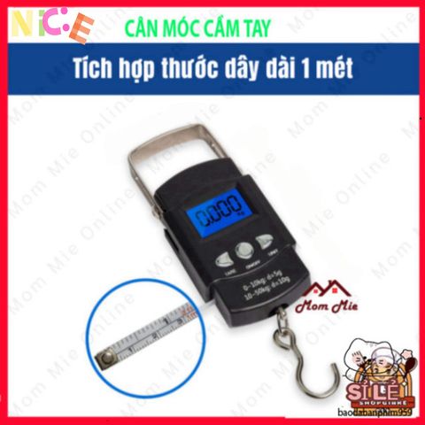Cân Điện Tử Tiểu Ly Treo Mini 50kg - Cân Bằng Hành Lý và Câu Cá, Màn Hình LCD, Thiết Kế Nhỏ Gọn, Tiện Lợi Mang Theo