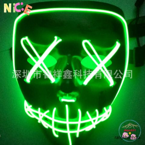 Mặt Nạ Hóa Trang Halloween Phát Sáng LED Đa Màu Sắc - Phụ Kiện Tiệc Tùng Độc Đáo, Quà Tặng Sáng Tạo Cho Mùa Lễ Hội