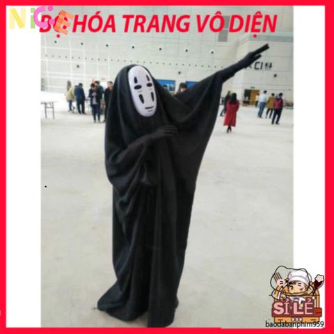 Trang phục Halloween Vô Diện cho trẻ em - Cosplay bé trai, bé gái từ Spirited Away - Bộ đồ vui chơi và lễ hội độc đáo