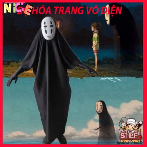 Trang phục Halloween Vô Diện cho trẻ em - Cosplay bé trai, bé gái từ Spirited Away - Bộ đồ vui chơi và lễ hội độc đáo