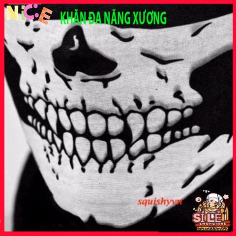 Khăn Phượt Đazinăng Trùm Đầu Bịt Mặt Chống Chói & Bụi - Hoa Văn Xương Thời Trang Cho Kẻ Yêu Thích Khám Phá Ngoài Trời