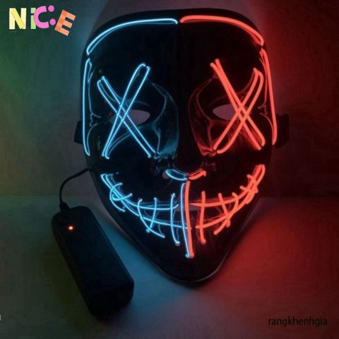 Mặt Nạ LED Hacker Phát Sáng Độc Đáo - Phụ Kiện Hóa Trang Đầy Sáng Tạo Cho Tiệc Halloween và Lễ Hội