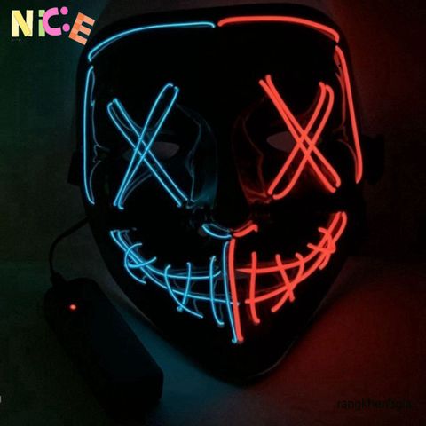 Mặt Nạ LED Hacker Phát Sáng Độc Đáo - Phụ Kiện Hóa Trang Đầy Sáng Tạo Cho Tiệc Halloween và Lễ Hội