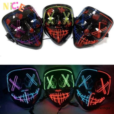 Mặt Nạ LED Hacker Phát Sáng Độc Đáo - Phụ Kiện Hóa Trang Đầy Sáng Tạo Cho Tiệc Halloween và Lễ Hội