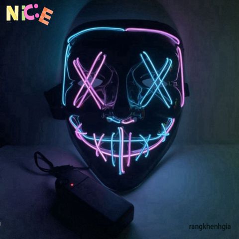 Mặt Nạ LED Hacker Phát Sáng Độc Đáo - Phụ Kiện Hóa Trang Đầy Sáng Tạo Cho Tiệc Halloween và Lễ Hội