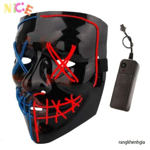 Mặt Nạ LED Hacker Phát Sáng Độc Đáo - Phụ Kiện Hóa Trang Đầy Sáng Tạo Cho Tiệc Halloween và Lễ Hội