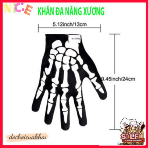 Khẩu Trang Xương Ma Đầu Lâu - Phụ Kiện Thời Trang Đa Năng, Vải Lanh Thoáng Mát, Chống Nắng, Thích Hợp Đi Phượt, Leo Núi, Dã Ngoại