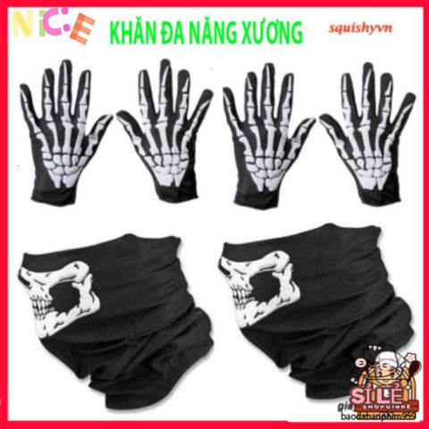 Khẩu Trang Đầu Lâu Xương Ma - Khăn Đa Năng 50cm Thoáng Khí, Chống Nắng, Phong Cách Thể Thao, Quà Tặng Độc Đáo