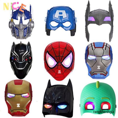 Mặt Nạ Hacker Phát Sáng LED Màu Sắc - Đồ Chơi Halloween Cosplay Cho Trẻ Em - Kỷ Niệm Hóa Trang Huyền Bí