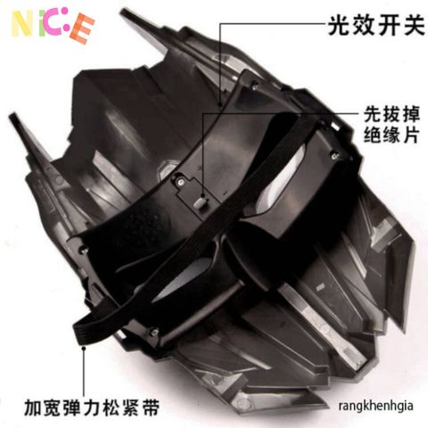 Mặt Nạ Hacker Phát Sáng LED Màu Sắc - Đồ Chơi Halloween Cosplay Cho Trẻ Em - Kỷ Niệm Hóa Trang Huyền Bí