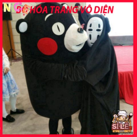 Bộ hóa trang Vô Diện Spirited Away - Áo choàng đen và mặt nạ cosplay bí ẩn cho trẻ em và người lớn