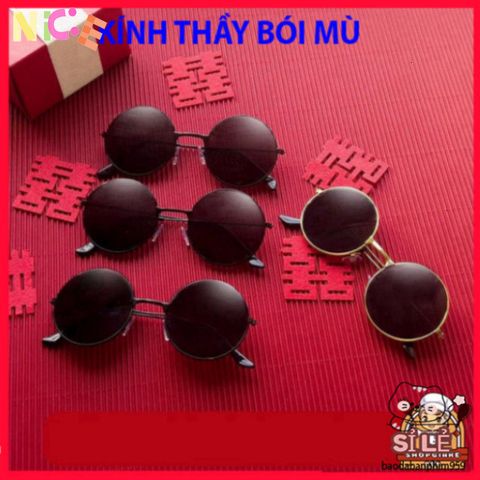 Kính Mắt Đen Thế Hệ D182 - Kính Thời Trang Phong Cách Nobita Tròn, Phụ Kiện Năng Động Cho Nam Nữ