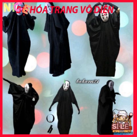 Bộ Trang Phục Vô Diện Cosplay - Đồ Hóa Trang Nhật Bản Cho Trẻ Em & Người Lớn - Áo, Quần, Găng Tay & Mặt Nạ, Phong Cách Độc Đáo