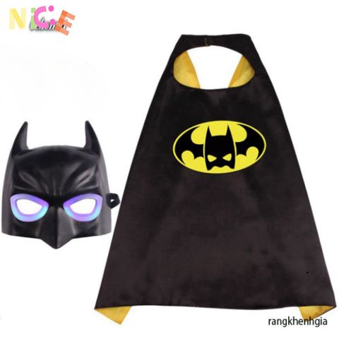 Bộ Áo Choàng Siêu Anh Hùng Avengers - Mặt Nạ Hóa Trang Captain America, Spider-Man, Iron Man, Batman cho Trẻ Em 3-10 Tuổi
