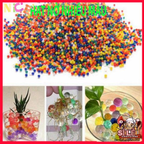 Gói 100 Viên Hạt Tinh Thể Nở Slime - Trồng Cây Không Cần Đất, An Toàn, Dinh Dưỡng Tối Ưu Cho Cây Cảnh, Trang Trí Nhà Cửa