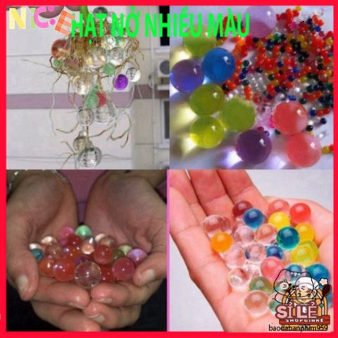 Gói 100 Viên Hạt Tinh Thể Nở Slime - Trồng Cây Không Cần Đất, An Toàn, Dinh Dưỡng Tối Ưu Cho Cây Cảnh, Trang Trí Nhà Cửa