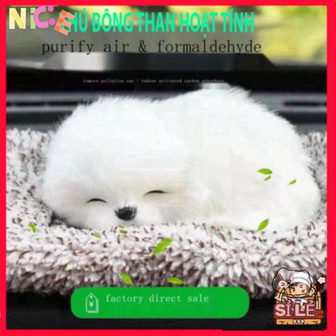 Phụ Kiện Ô Tô Dễ Thương Hình Chó Từ Than Tre - Trang Trí Độc Đáo Cho Xe Của Bạn