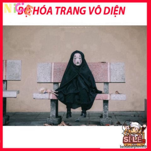 Bộ Trang Phục Cosplay Vô Diện Spirited Away - Hoá Trang Halloween Độc Đáo, Chất Liệu Cao Cấp, Nhiều Kích Cỡ