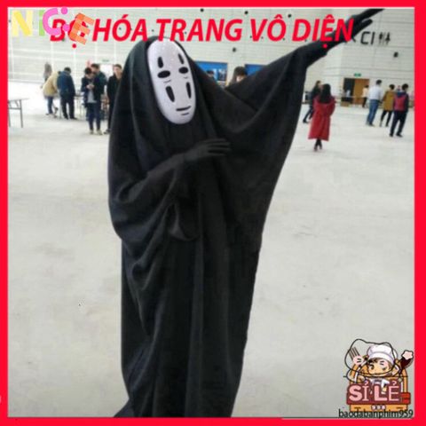 Bộ Trang Phục Cosplay Vô Diện Spirited Away - Hoá Trang Halloween Độc Đáo, Chất Liệu Cao Cấp, Nhiều Kích Cỡ