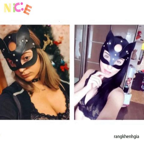 Mặt Nạ Thỏ Đen Hóa Trang Cosplay - Phụ Kiện Halloween Độc Đáo, Tạo Dáng Bí Ẩn và Cuốn Hút
