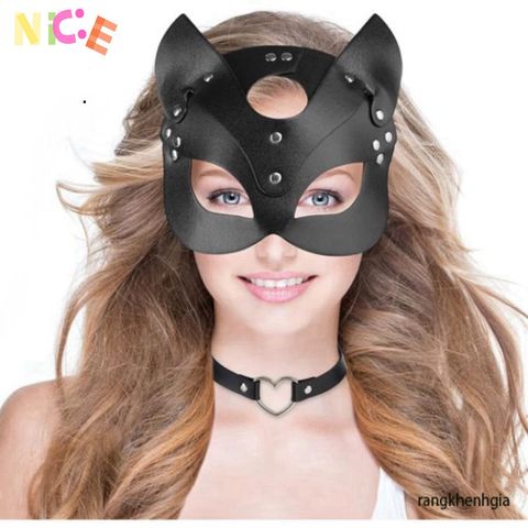 Mặt Nạ Thỏ Đen Hóa Trang Cosplay - Phụ Kiện Halloween Độc Đáo, Tạo Dáng Bí Ẩn và Cuốn Hút