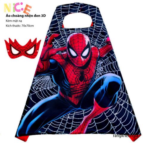 Áo Choàng Siêu Nhân Người Nhện 3D HD & Áo Choàng Elsa Kèm Mặt Nạ - Trang Phục Hóa Trang Halloween và Trung Thu cho Trẻ Em