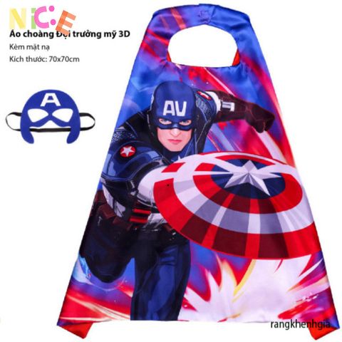 Áo Choàng Siêu Nhân Người Nhện 3D HD & Áo Choàng Elsa Kèm Mặt Nạ - Trang Phục Hóa Trang Halloween và Trung Thu cho Trẻ Em
