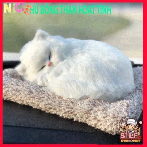Thú Bông Khử Mùi Hình Chó Mèo Dễ Thương - Trang Trí Ô Tô & Bàn Làm Việc, Công Nghệ Than Hoạt Tính Nano Sạch Sẽ, Xinh Xắn