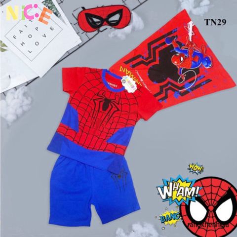 Bộ Trang Phục Siêu Anh Hùng Spider Man Cho Bé - Áo Choàng, Mặt Nạ & Quần Shorts Độc Đáo, Quà Tặng Sinh Nhật & Halloween