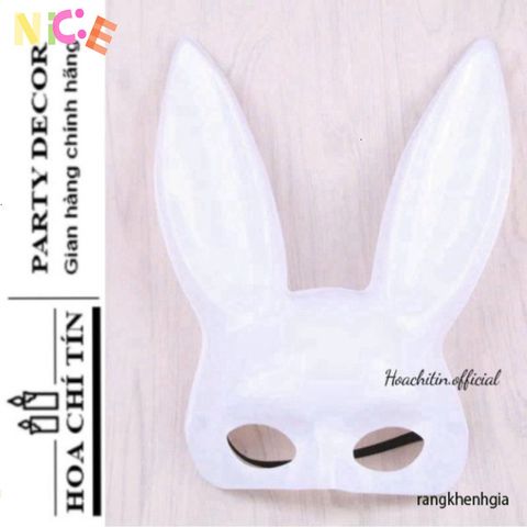 Mặt Nạ Thỏ Bunny Tai Dài - Phụ Kiện Halloween Độc Đáo Cho Tiệc Tùng, Trang Trí Lễ Hội Thú Vị, Mặc Hoá Trang