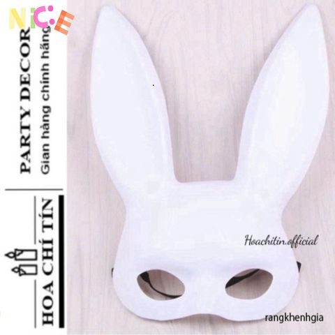 Mặt Nạ Thỏ Bunny Tai Dài - Phụ Kiện Halloween Độc Đáo Cho Tiệc Tùng, Trang Trí Lễ Hội Thú Vị, Mặc Hoá Trang
