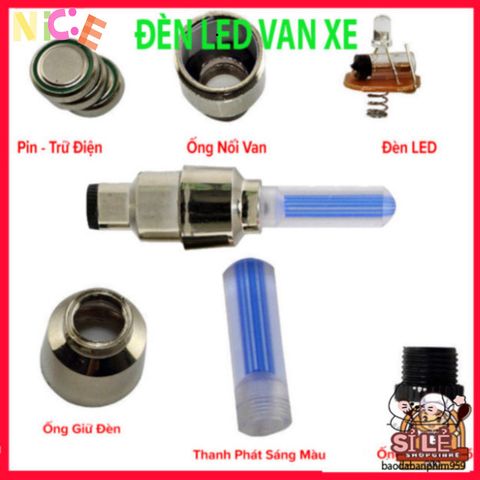 Bộ 2 Đèn Neon LED Gắn Van Xe Đạp - Đèn Chiếu Sáng Thông Minh An Toàn Cho Xe Máy & Ô Tô - Phụ Kiện Thể Thao Cá Tính