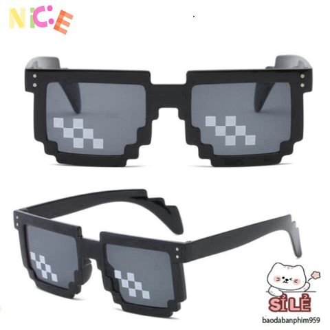 Kính Mát Thug Life Unisex - Phụ Kiện Thời Trang Pixel Hóa Độc Đáo Cho Nam Nữ, Tuyệt Vời Cho Tiệc Tùng và Sự Kiện
